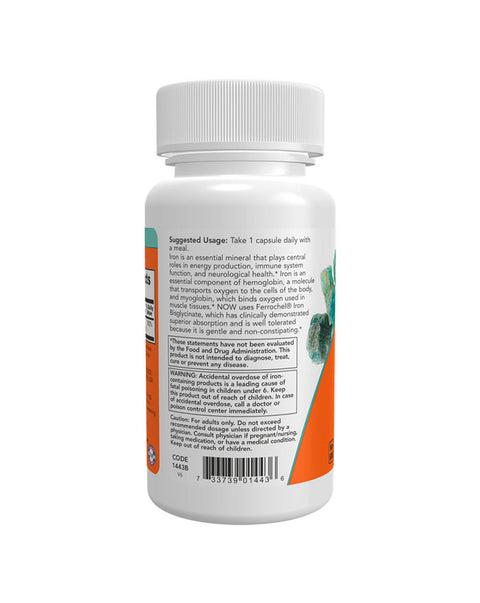 Iron 18mg - 120 Capsules - Now Foods
