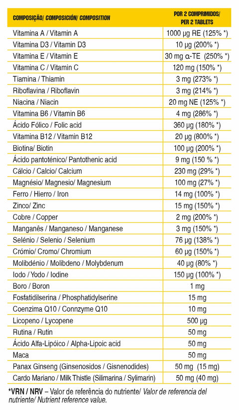 MultiVitamin - 60 Comprimidos - Gold Nutrition