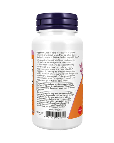 Ashwagandha Stress Relief - 60 Cápsulas - Now Foods