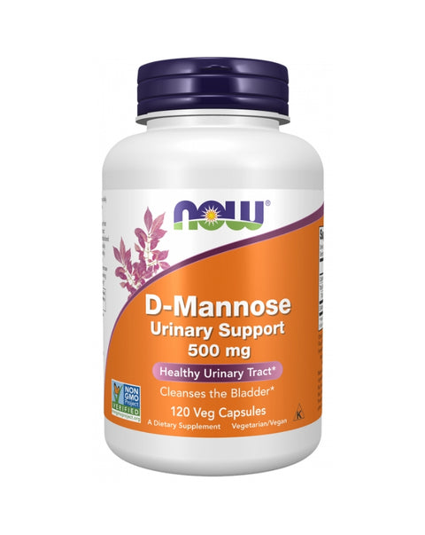 D-Manosa 500 mg - 120 cápsulas - Now Foods