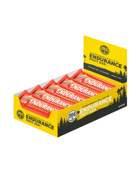 Endurance Fruit Bar Morango e Amêndoa - Caixa 15uni x 40g - Gold Nutrition