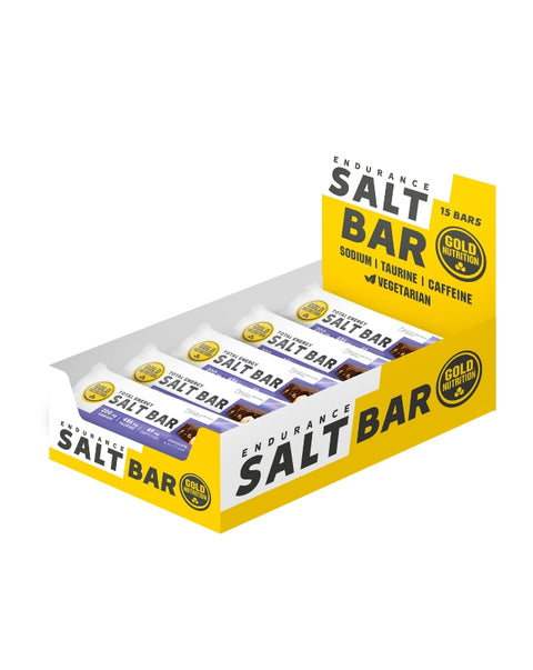 Barrita de Sal Total Energy Chocolate y Avellana - Caja 15 unidades x 40g - Gold Nutrition