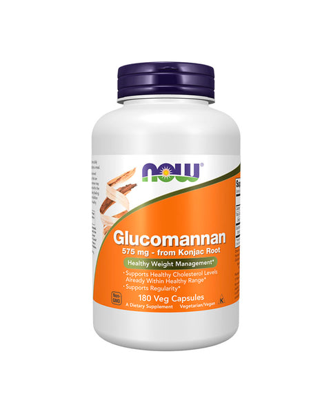 Glucomannan 575mg - 180 Cápsulas - Now Foods