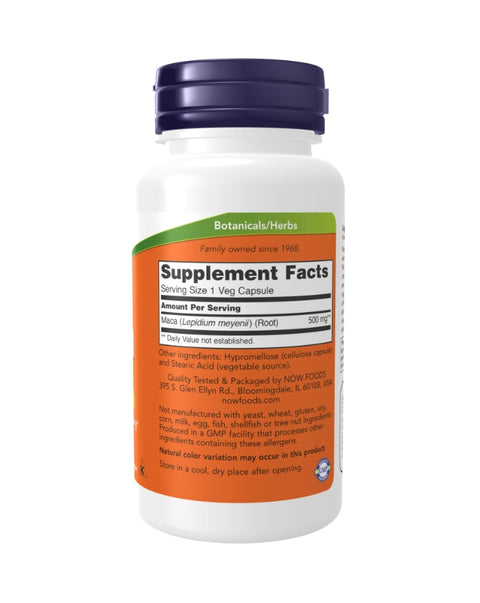 Maca 500 mg - 100 cápsulas - Now Foods