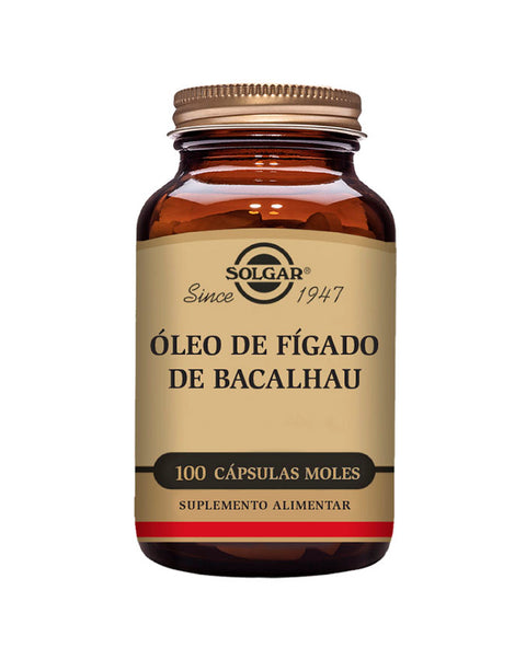 Óleo de Fígado de Bacalhau - 100 Cápsulas - Solgar