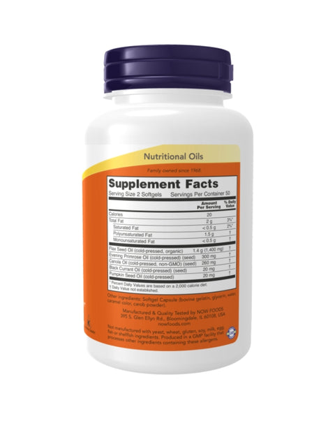 Omega 3-6-9 1000 mg - 100 cápsulas - Now Foods