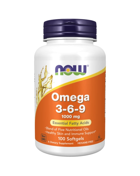 Omega 3-6-9 1000 mg - 100 cápsulas - Now Foods