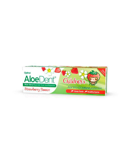 Children's Toothpaste Without Fluoride Strawberry Flavor - 50ml - Aloe Dent