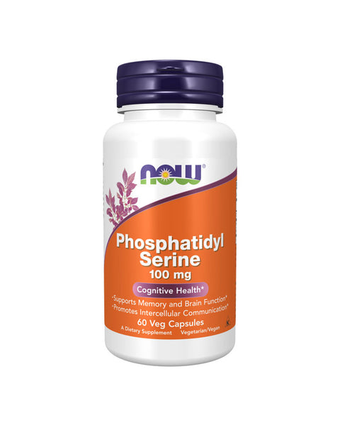 Fosfatidil Serina 100 mg - 60 Cápsulas - Now Foods