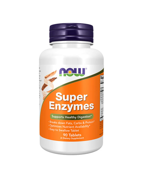 Súper enzimas - 90 tabletas - Now Foods