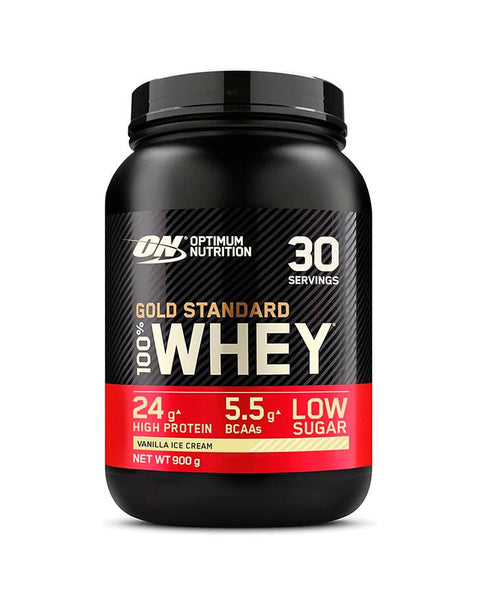 100% Whey Gold Standard - 896g Vanilla Ice Cream - Optimum Nutrition - naturvida.pt