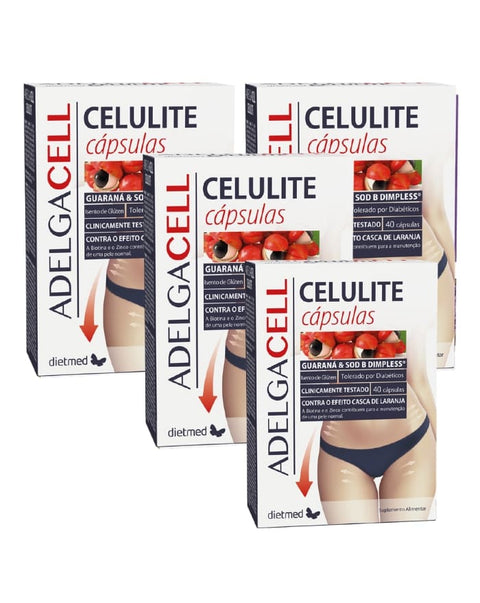 Adelgacell Celulite - Pack 4x40 Cápsulas - Dietmed - naturvida.pt