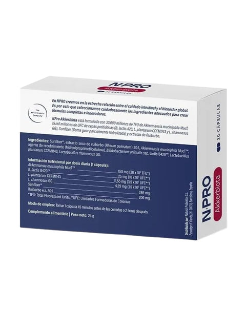 Akkerbiota - 30 Cápsulas - NPRO Salud Intestinal