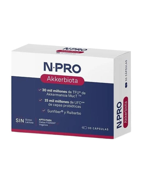 Akkerbiota - 30 Cápsulas - NPRO Salud Intestinal - naturvida.pt