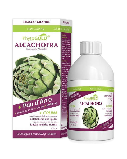 Alcachofra, Pau d'Arco, Dente-de-Leão e Boldo - 500ml - PhytoGold - naturvida.pt