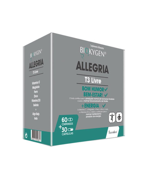 Allegria T3 Livre - 60 Comprimidos + 30 Cápsulas - Biokygen Fharmonat - naturvida.pt