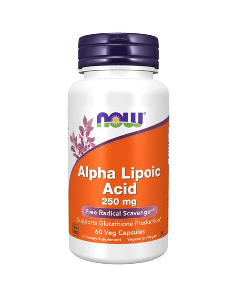 Alpha Lipoic Acid 250mg - 60 Cápsulas - Now Foods - naturvida.pt