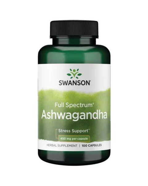 Ashwagandha 450mg - 100 Cápsulas - Swanson - naturvida.pt