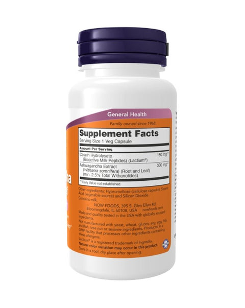 Ashwagandha Stress Relief - 60 Cápsulas - Now Foods - naturvida.pt