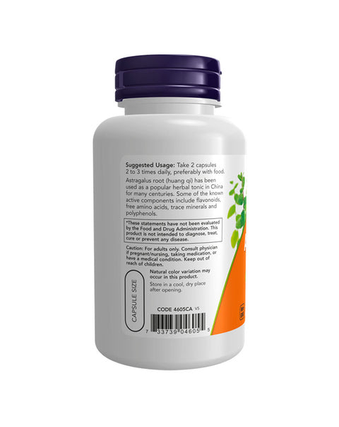 Astrágalo 500 mg - 100 Cápsulas - Now Foods