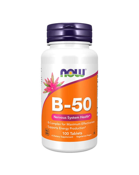 B50 frente - 100 Comprimidos - Now Foods - naturvida.pt