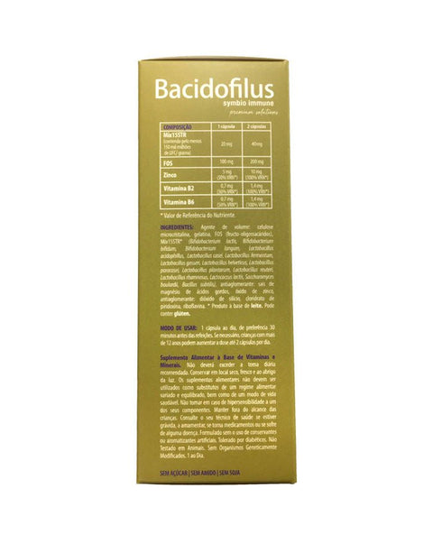 Bacidofilus Symbio Immune - 30 Cápsulas - Dietmed - naturvida.pt
