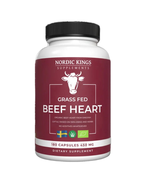 Beef Heart Bio 100% Grass Fed - 180 Cápsulas - Nordic Kings