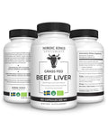 Beef Liver Bio 100% Grass Fed - 180 Cápsulas - Nordic Kings - naturvida.pt