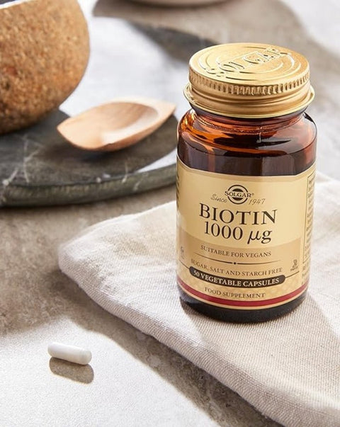 Biotina 1000µg - 50 Cápsulas - Solgar - naturvida.pt
