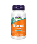Boron 3mg frente - 100 Cápsulas - Now Foods - naturvida.pt