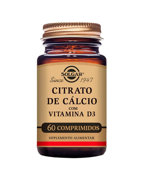 Cálcio com Vitamina D3 - 60 Comprimidos - Solgar - naturvida.pt
