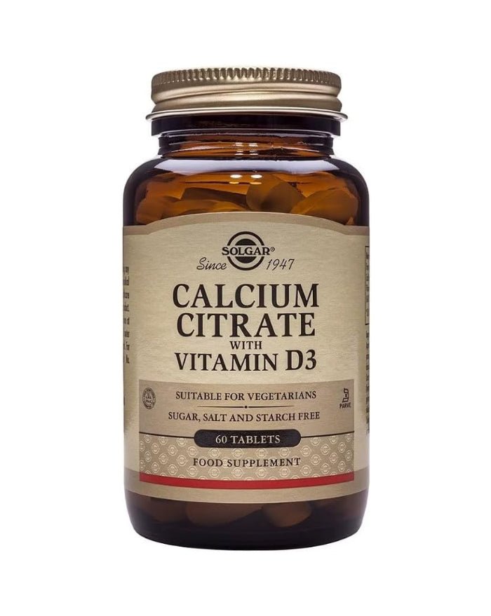 Cálcio com Vitamina D3 - 60 Comprimidos - Solgar - naturvida.pt
