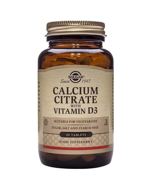 Cálcio com Vitamina D3 - 60 Comprimidos - Solgar - naturvida.pt