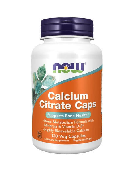 Calcium Citrate - 120 Cápsulas - Now Foods - naturvida.pt
