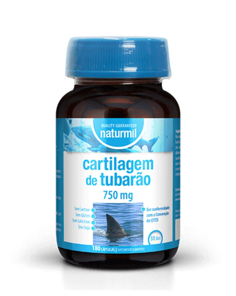 Cartilagem de Tubarão 750mg - 180 Cápsulas - Naturmil