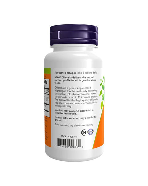 Chlorella (Clorela) 1000mg - 60 Comprimidos - Now Foods - naturvida.pt