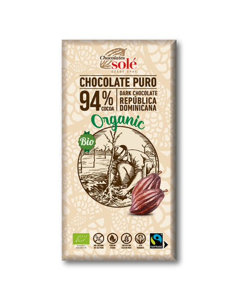 Organic Dark Chocolate 73% with Agave - 100 grs