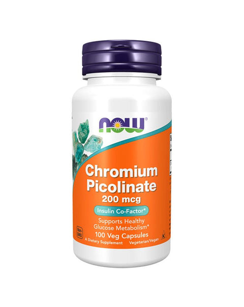 Chromium Picolinate 200mcg - 100 Cápsulas - Now Foods - naturvida.pt