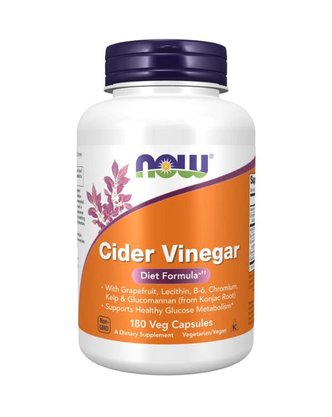 Cider Vinegar - 180 Cápsulas - Now Foods - naturvida.pt