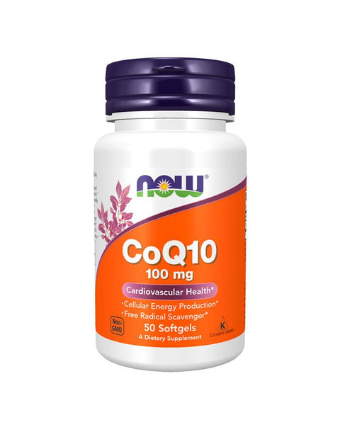 CoQ10 100mg - 50 Cápsulas - Now Foods - naturvida.pt