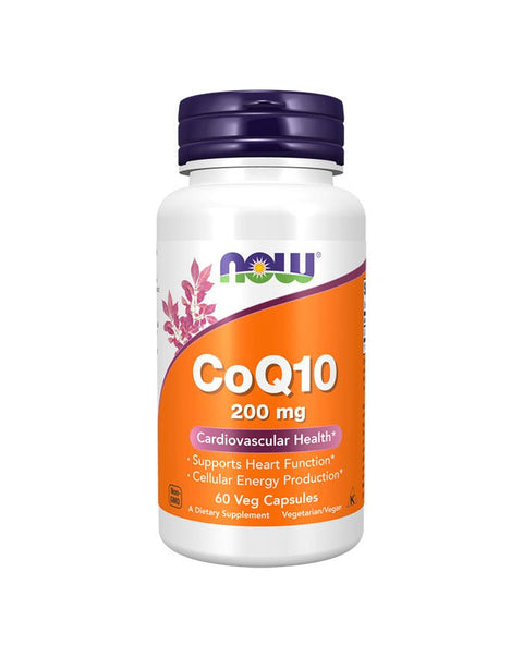 CoQ10 200mg - 60 Cápsulas - Now Foods - naturvida.pt