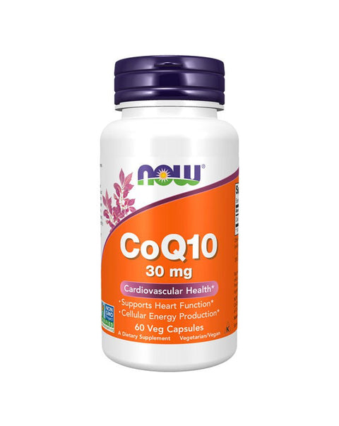 CoQ10 30mg - 60 Cápsulas - Now Foods - naturvida.pt