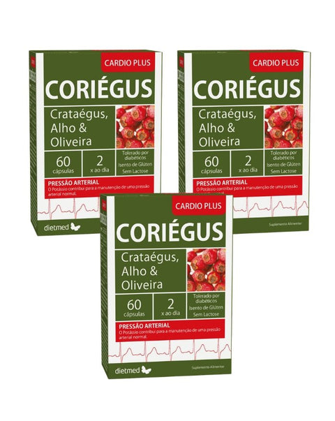 Coriégus Cardio Plus - 3x60 Cápsulas - Dietmed - naturvida.pt