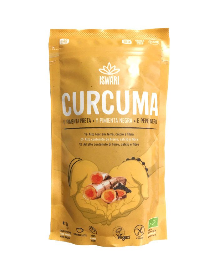 Curcuma e Pimenta Preta - 150 grs - Iswari - naturvida.pt