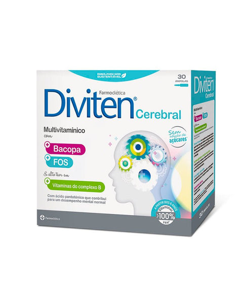 Diviten Cerebral - 30 Ampolas - Farmodiética - naturvida.pt