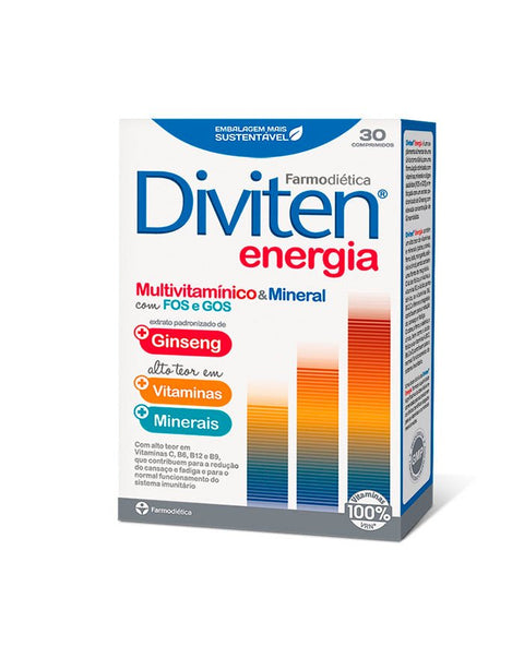 Diviten Energia - 30 Comprimidos - Farmodiética - naturvida.pt