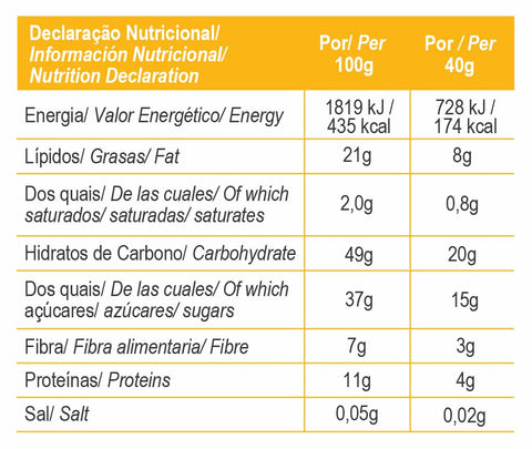 Endurance Fruit Bar Banana e Amêndoa - 40g - Gold Nutrition - naturvida.pt