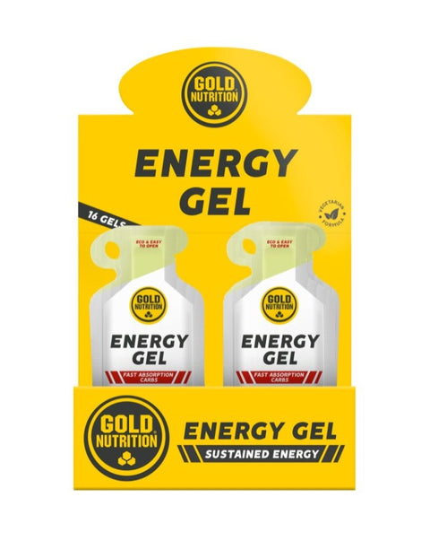 Energy Gel Morango e Lima - Caixa 16uni x 40g - Gold Nutrition - naturvida.pt