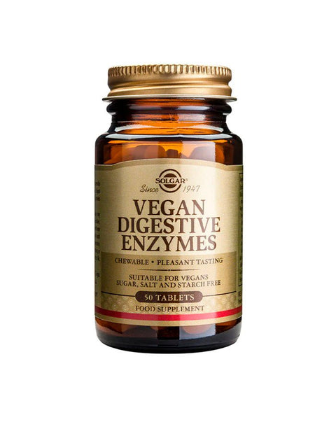 Enzimas Digestivas Vegan - 50 Comprimidos - Solgar - naturvida.pt
