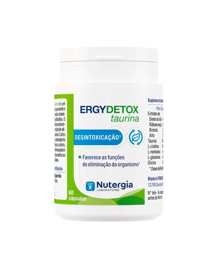 ErgyDetox Taurina - 60 Cápsulas - Nutergia - naturvida.pt